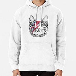Ziggy Stardust Cat  David Bowie Tee, WoAll Sizes Pullover Hoodie