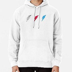David Bowie Triple Lightning Bolt Pullover Hoodie