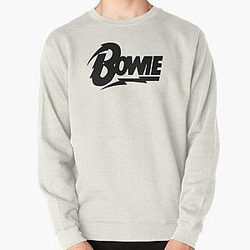 David Bowie Black Script Pullover Sweatshirt