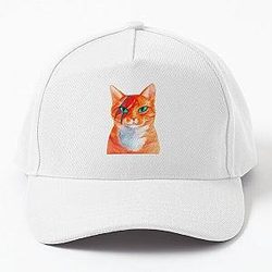 David Bowie Cat Rebel Baseball Cap