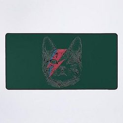 Ziggy Stardust Cat David Bowie Wo  Desk Mat