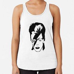 David Bowie art Racerback Tank Top