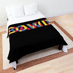David Bowie Abstract Ziggy Stardust Art Comforter