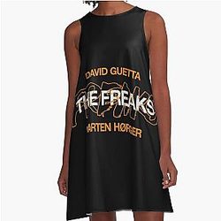 dg 10 David Guetta fade logo A-Line Dress