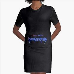 dg 11 David Guetta fade logo Graphic T-Shirt Dress