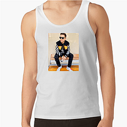 De la Ghetto Barrio Inspired Print De La Ghetto Tank Tops
