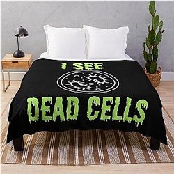 Lustige Mikrobiologie Siehe Dead Cells Halloween Shirt Throw Blanket