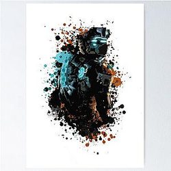 Dead Space Splatter Malerei Poster