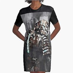 Dead Space Grafische T-Shirt Kleid