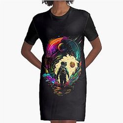 Grafik T-Shirt Kleid