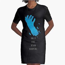 Dead Space Grafische T-Shirt Kleid