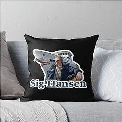 Deadliest Catch Sig Blue Throw Pillow