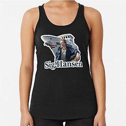Deadliest Catch Sig Blue Racerback Tank Top