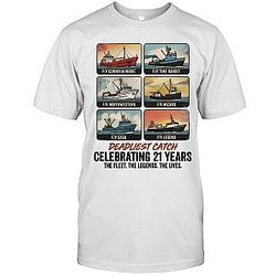 Celebrating 21 DTNK1908 Deadliest Catch T-Shirts