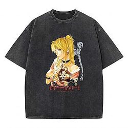 Death Note Misa Amane Washed Black Anime NTMD1206 Death Note T-Shirts