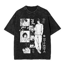 Graphic PTTT2306 Washed  Death Note T-Shirts