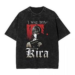 Born To Become Kira PTTT0309 Washed  Death Note T-Shirts