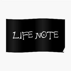 Death Note Posters - Life Note In Black Poster RB1908