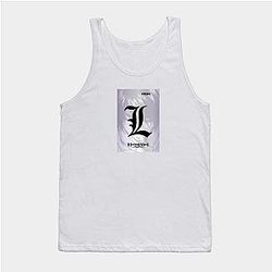 Death Note Tank Tops - Lawliet White Tank Top TP2204