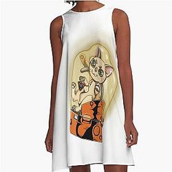 Death Stranding Cat BB A-Line Dress