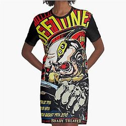 Alternative Metal Band Graphic T-Shirt Dress