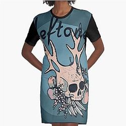 Alternative Metal Band Graphic T-Shirt Dress