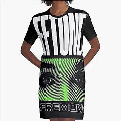 Alternative Metal Band Graphic T-Shirt Dress