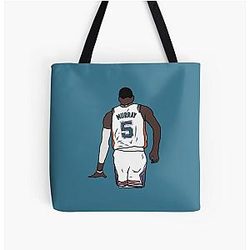Dejounte Murray Too Small All Over Print Tote Bag