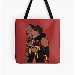 Trae Young and Dejounte Murray All Over Print Tote Bag