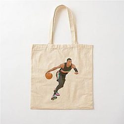 San Antonio Spurs Dejounte Murray Cotton Tote Bag