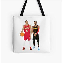 Atlanta Hawks Dejounte Murray Trae Young All Over Print Tote Bag