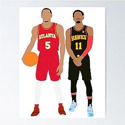 Atlanta Hawks - Dejounte Murray 5 Trae Young 11 Poster