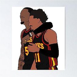 Trae Young & Dejounte Murray Hawks Poster