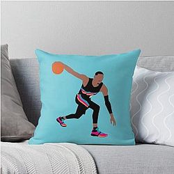 Dejounte Murray Fiesta Throw Pillow