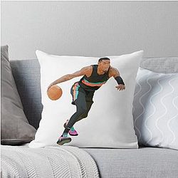 San Antonio Spurs Dejounte Murray Throw Pillow