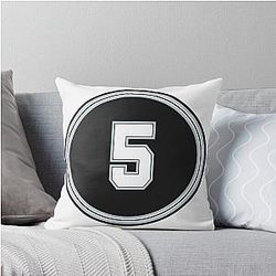 Dejounte Murray Number 5 Jersey San Antonio Spurs Throw Pillow