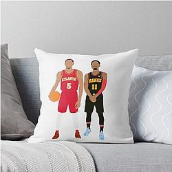 Atlanta Hawks - Dejounte Murray 5 Trae Young 11 Throw Pillow