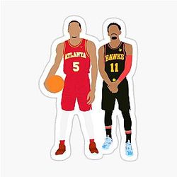 Atlanta Hawks - Dejounte Murray 5 Trae Young 11 Sticker