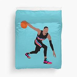 Dejounte Murray Fiesta Duvet Cover