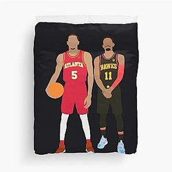 Atlanta Hawks - Dejounte Murray vs Trae Young Duvet Cover
