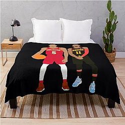 Atlanta Hawks - Dejounte Murray 5 Trae Young 11 Throw Blanket