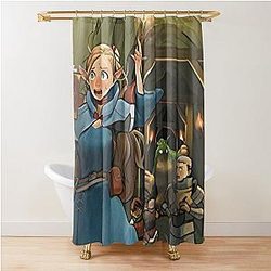 Dungeon Meshi  Delicious in Dungeon - Reading Magical spell Shower Curtain