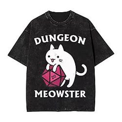 Meowster PTTT2206 Washed  Delicious in Dungeon T-Shirts