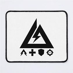 Delta Force Spiel-Logo für T-Shirts, Black White Mouse Pad