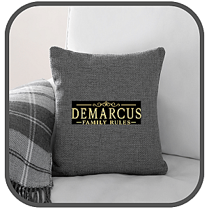 Demarcus Family Rules Pillows Cover