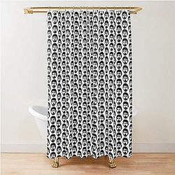 Demian Maia Black Shower Curtain