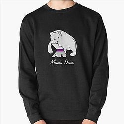 Demisexual Sweatshirts - Demisexual Mama Bear Demisexuality Bear Pullover Sweatshirt RB0403