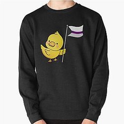 Demisexual Sweatshirts - Demisexual Duck Demisexual Pride Pullover Sweatshirt RB0403