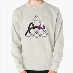 Demisexual Sweatshirts - Demisexual Triquetra Pullover Sweatshirt RB0403