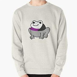 Demisexual Sweatshirts - Demisexual Frog Demisexual Pride Pullover Sweatshirt RB0403